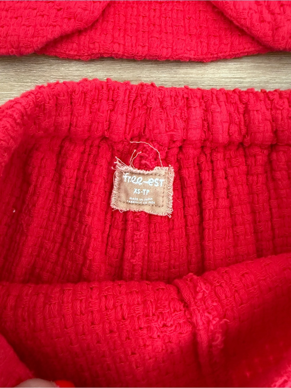 Free People Vibrant Red Coastal Classy Set XS - Picture 2 of 3